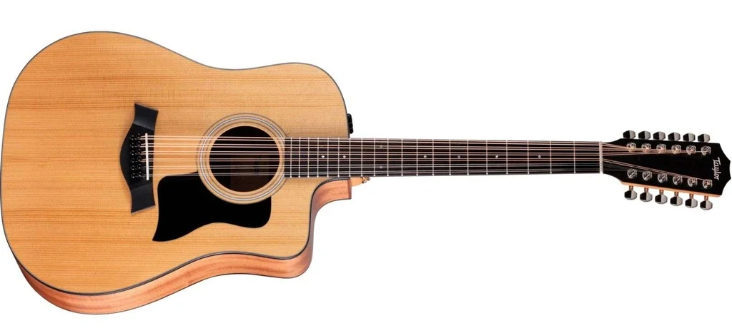 Guitarra Electroacústica de 12 Cuerdas con Fondo y Aros de Sapeli Color Natural