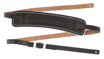 Correa de Piel Negra Estándar Fender