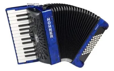 Acordeón Hohner Bravo II 26 Teclas 48 Bajos Azul