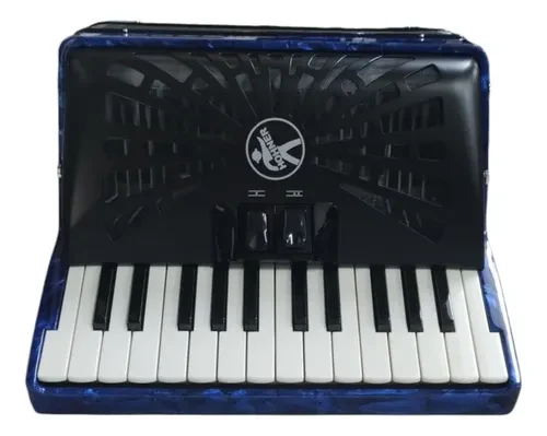 Acordeón Hohner Bravo II 26 Teclas 48 Bajos Azul - Imagen 2