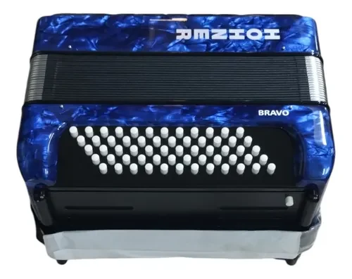 Acordeón Hohner Bravo II 26 Teclas 48 Bajos Azul - Imagen 3