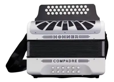 Acordeón Hohner Compadre FA-SIB-MIB con Funda Blanca