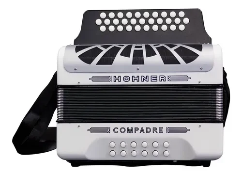 Acordeón Hohner Compadre FA-SIB-MIB con Funda Blanca