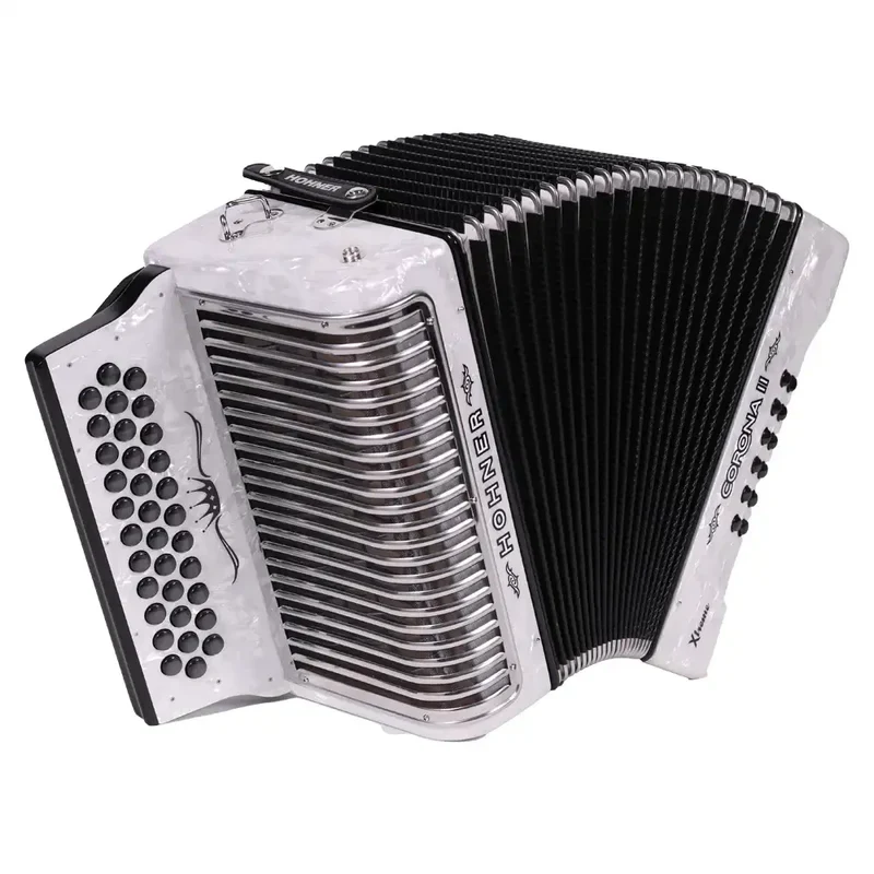 Acordeón Hohner Corona II Xtreme Fa-Sib-Mib (Blanco)