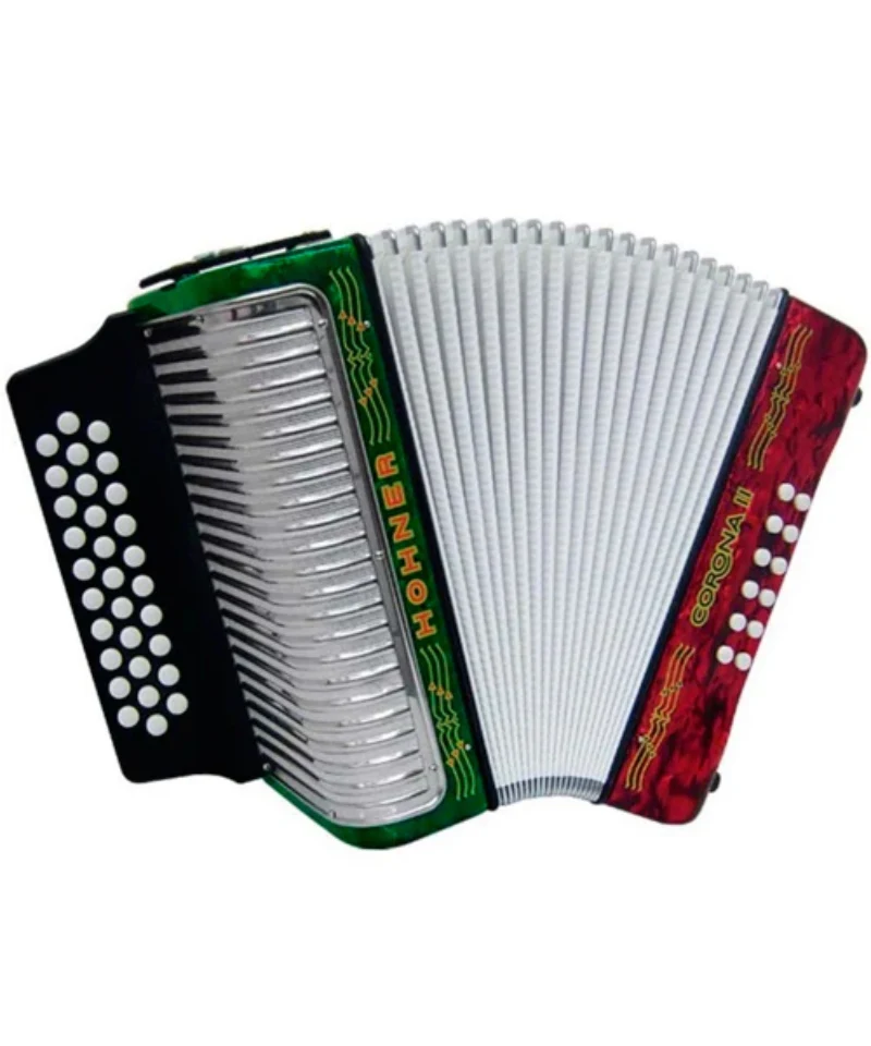 Acordeón Hohner Corona II Diatónico Fa-Sib-Mib con Funda