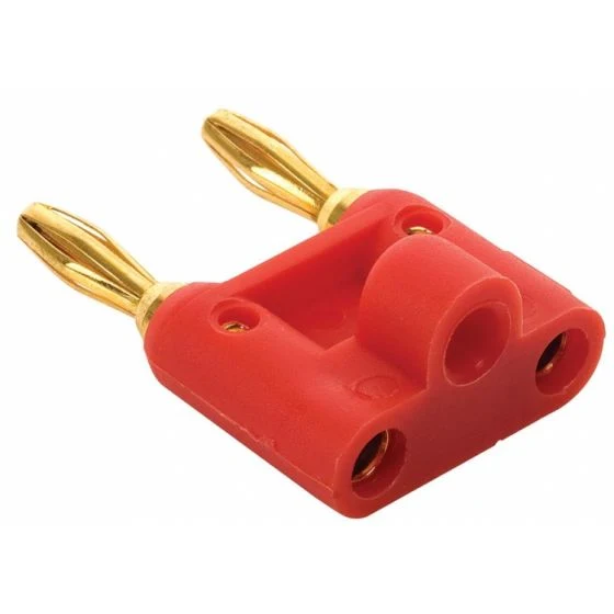 Adaptador Steren de 2 Plug Banana a 2 Plug Banana