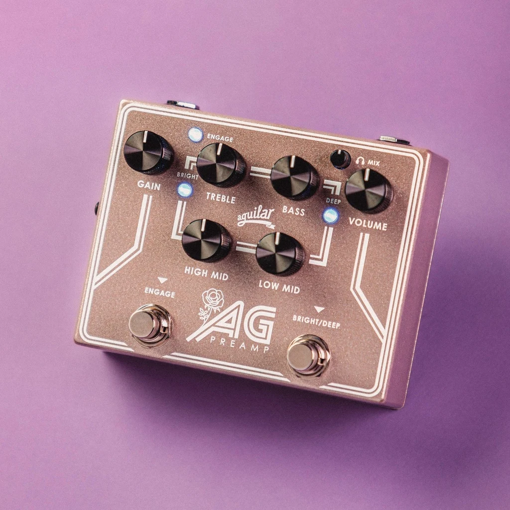Pedal de Efectos Aguilar AG Pre Bass Chorus Rose Gold Edición Breast Cancer - Imagen 5