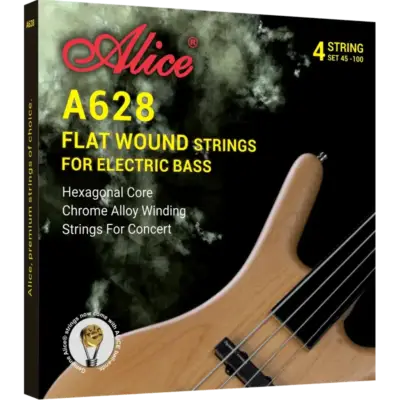 Cuerdas Flatwound para Bajo Eléctrico Alice A628(4)-M