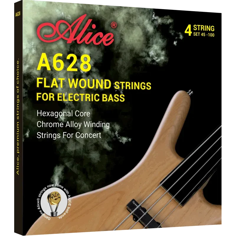 Cuerdas Flatwound para Bajo Eléctrico Alice A628(4)-M