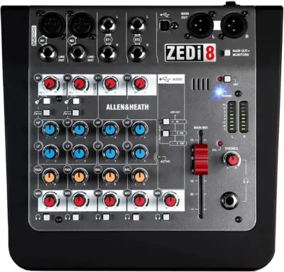ALLEN AND HEATH ZEDi-08 MIXER HIBRIDA USB INTERFACE 2X2