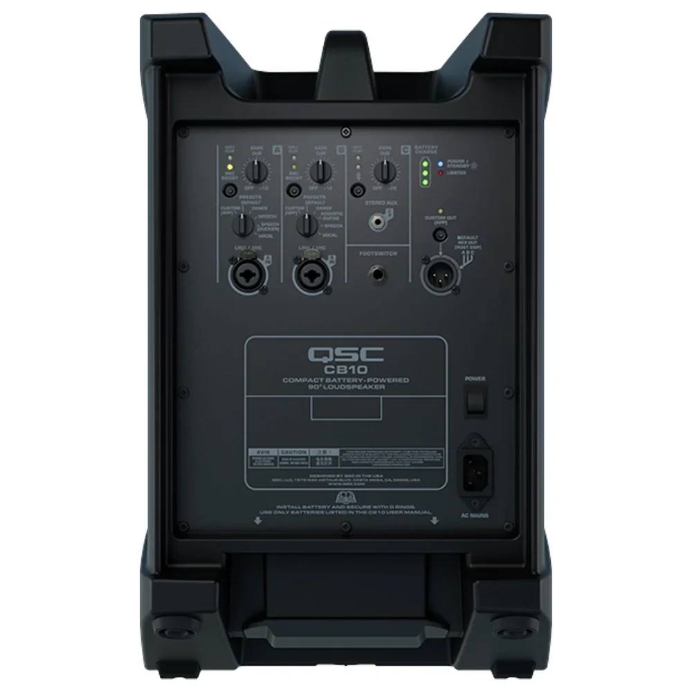 Altavoz Activo Portátil QSC CB10 de 10" con Bluetooth Recargable - Imagen 2