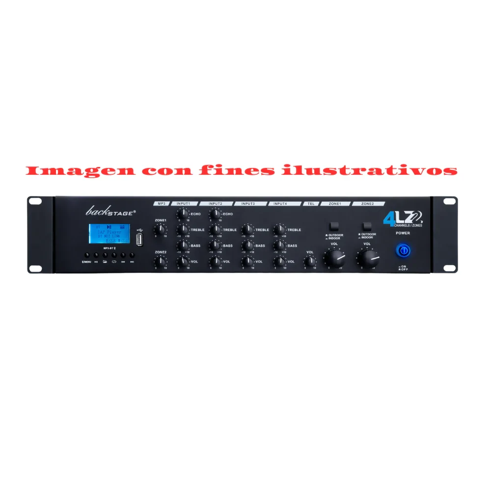 Amplificador BackStage 4LZ2 con Zonas Independientes, Bluetooth y MP3 - Imagen 5