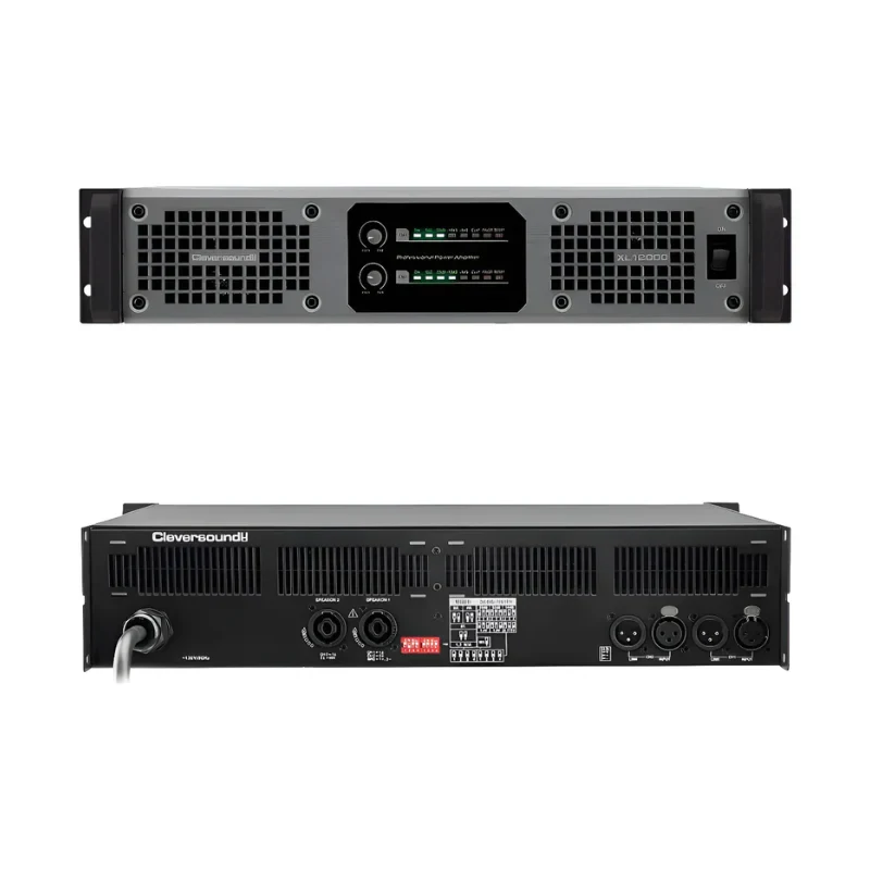 Amplificador Cleversound XL-12000 Negro 6000 Watts RMS