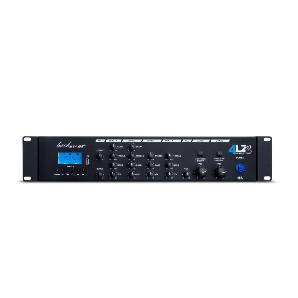 Amplificador de línea 70/100V Backstage 4LZ2 con 4 entradas y 2 zonas - Imagen 3