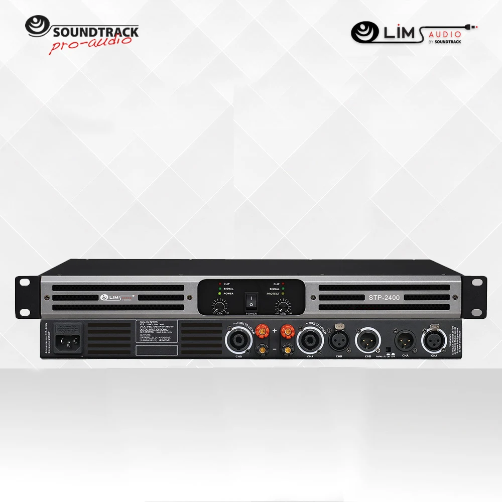 Amplificador de Potencia Clase D, 2 Canales, Salida Speakon STP-2400