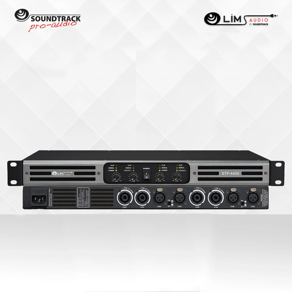 Amplificador de Potencia Clase D de 4 Canales Independientes STP-4400