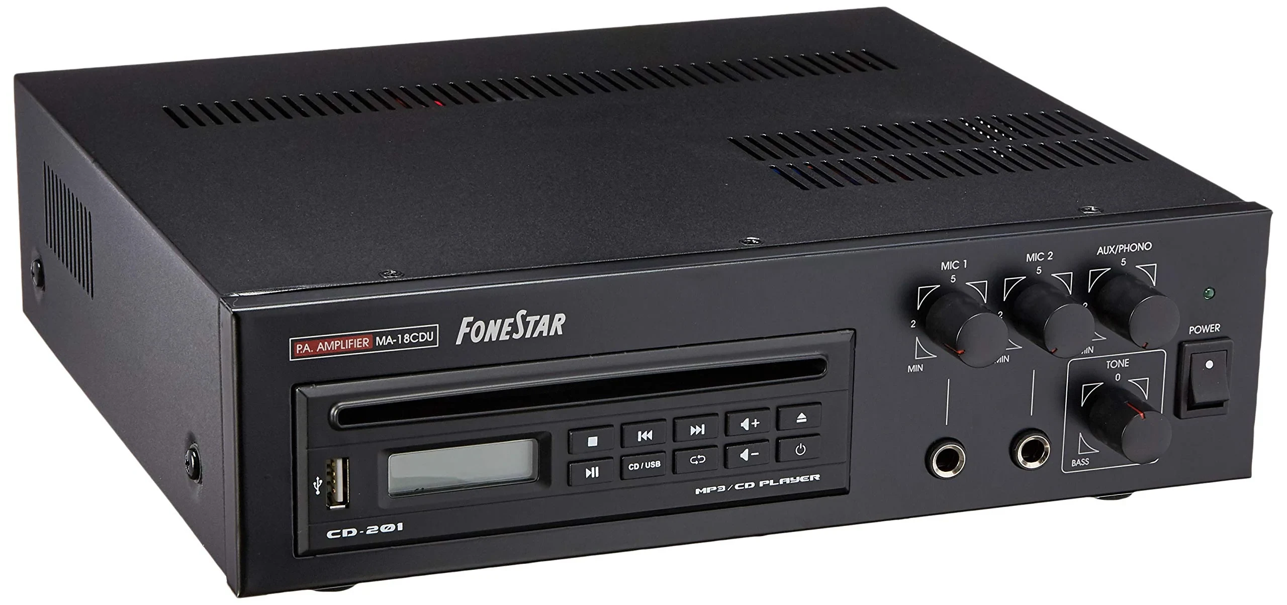 Amplificador Fonestar MA-18CDU 18W con Reproductor CD/USB - Imagen 3