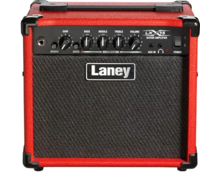 Amplificador Laney para guitarra de 2x5" LX15 rojo