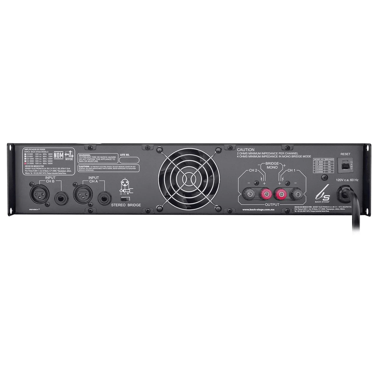 Amplificador Backstage CS-20000 - Imagen 2