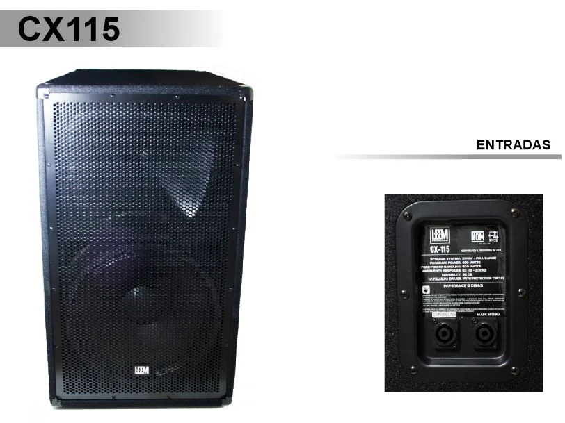 Bafle Pasivo Profesional Lemm de 15" 400W CX-115