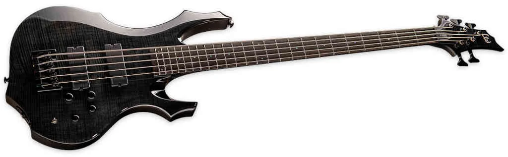 Bajo eléctrico de 5 cuerdas LTD F1005 See Thru Black - Imagen 2