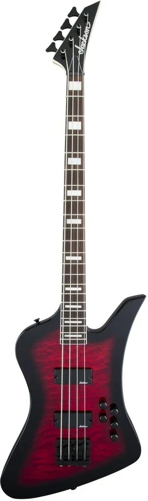 Bajo eléctrico Jackson Kelly Bird JS3Q Red Burst