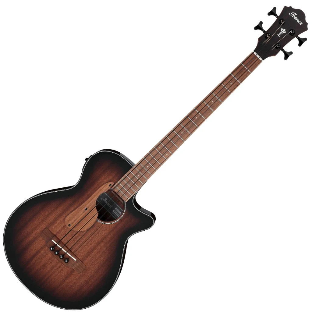 Bajo Electroacústico Ibanez AEGB24E-MHS Caoba Sombreados Negro - Imagen 5