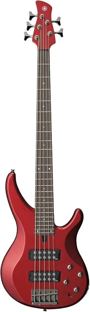 Bajo eléctrico Yamaha TRBX305 de 5 cuerdas color rojo candy apple
