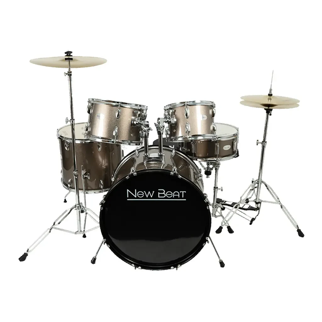 Batería Acústica New Beat Estándar de 5 Piezas Champagne