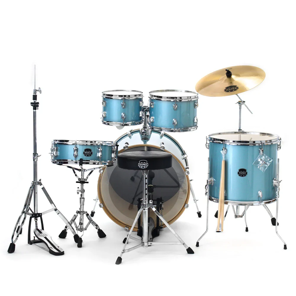 Batería Mapex Venus Aqua Blue Sparkle de 5 Piezas - Imagen 2