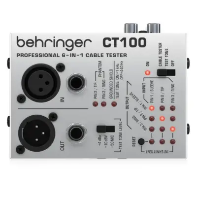 Behringer CT-100 Comprobador de Cables 6 en 1