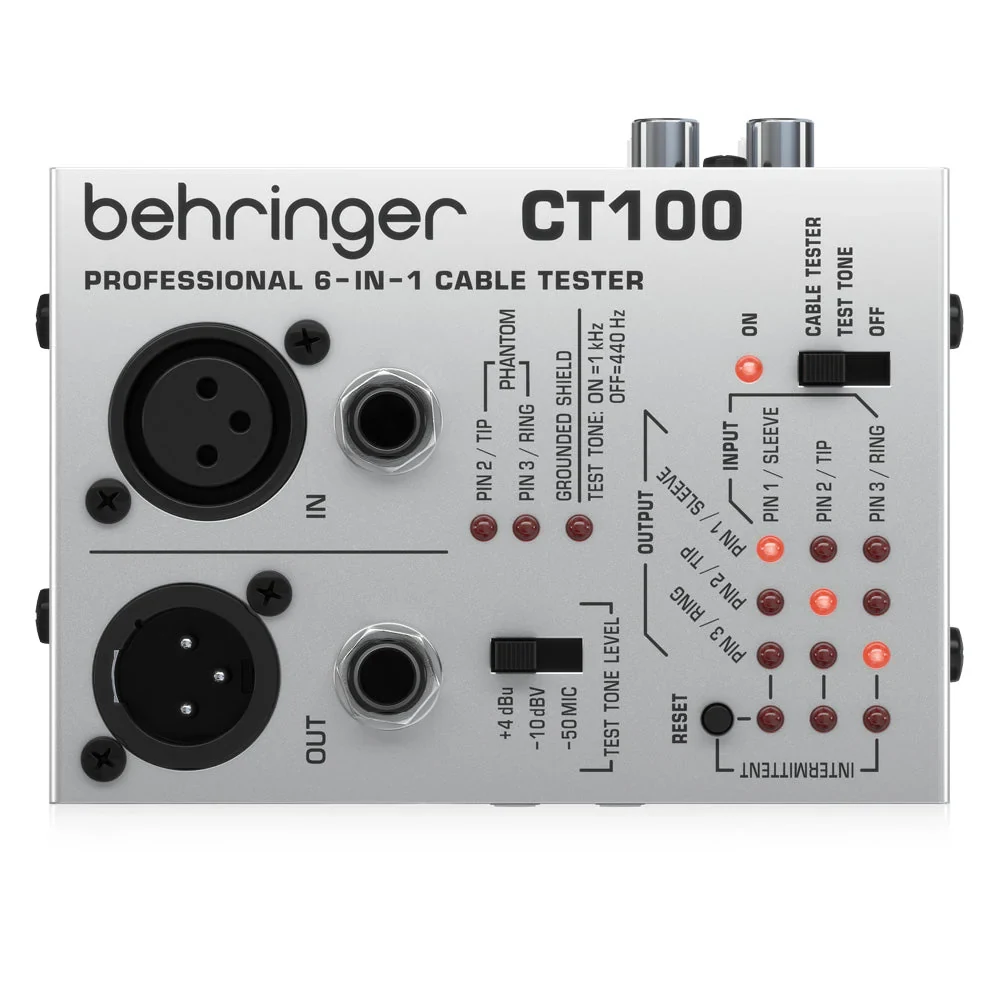 Behringer CT-100 Comprobador de Cables 6 en 1