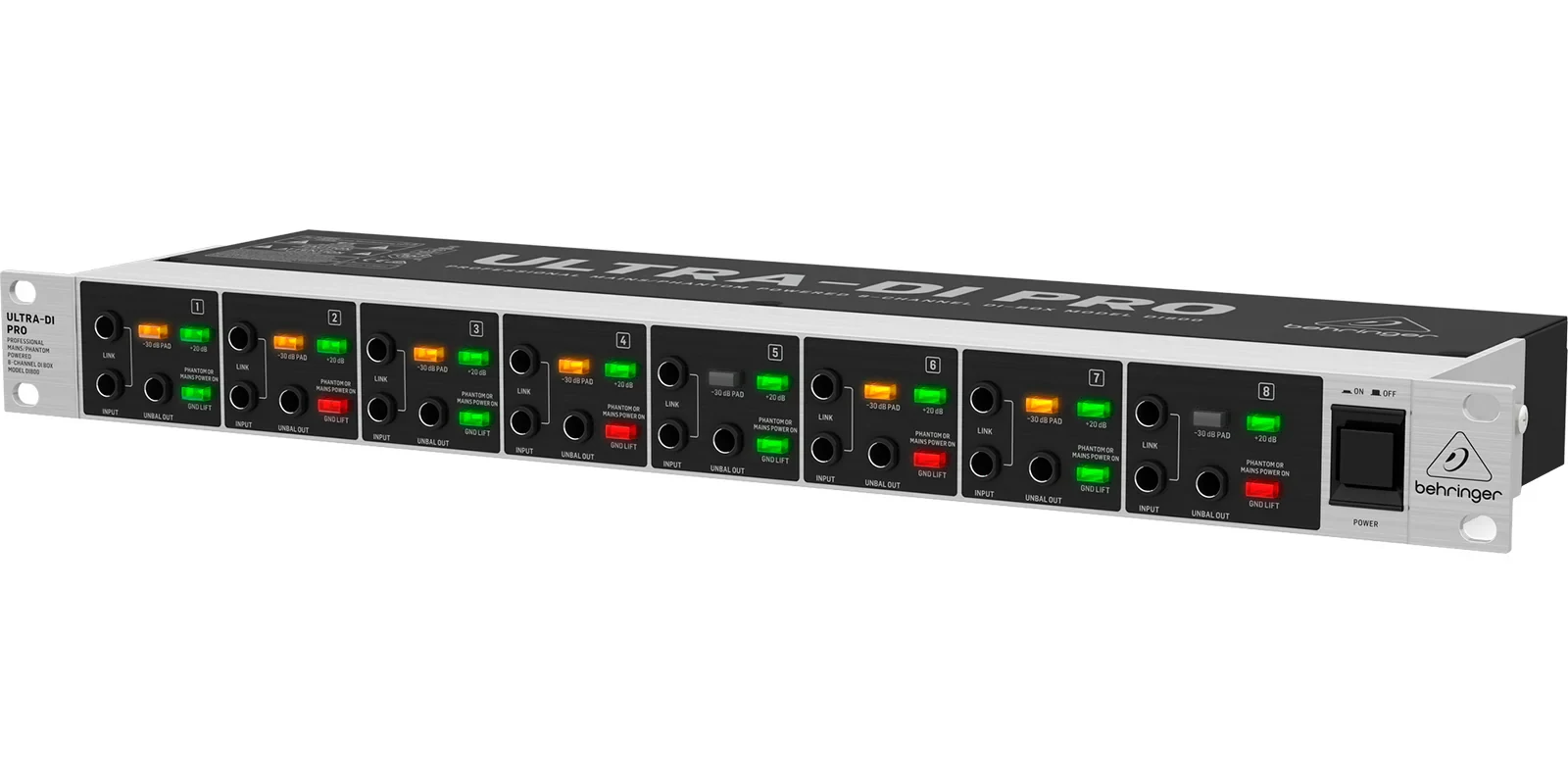 Behringer DI800 Caja Directa Profesional de 8 Canales