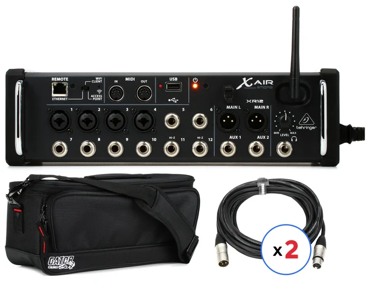Mezcladora Digital Behringer XR12 con Funda Gator 1306