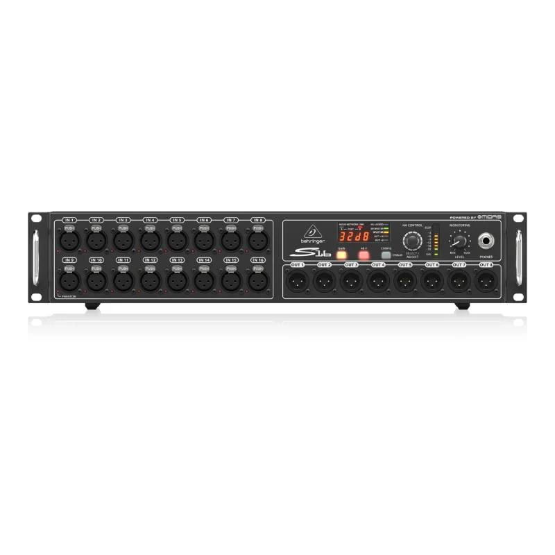 Mezcladora Digital Behringer S16 con 16 Preamplificadores