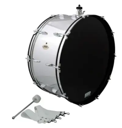 Bombo Power Beat R4V3NDRVMZ 20" x 16" Plata Metálico con Soporte para Platillo y Baquetón