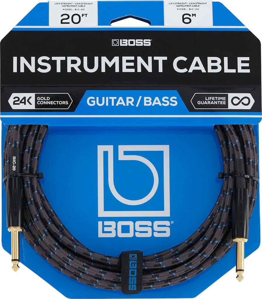 Cable de instrumento BOSS BIC20 de 6 metros