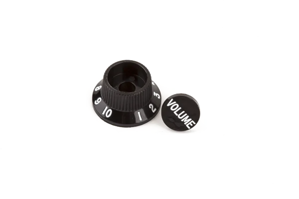 Botón y tapa de plástico negros para potenciómetro S-1