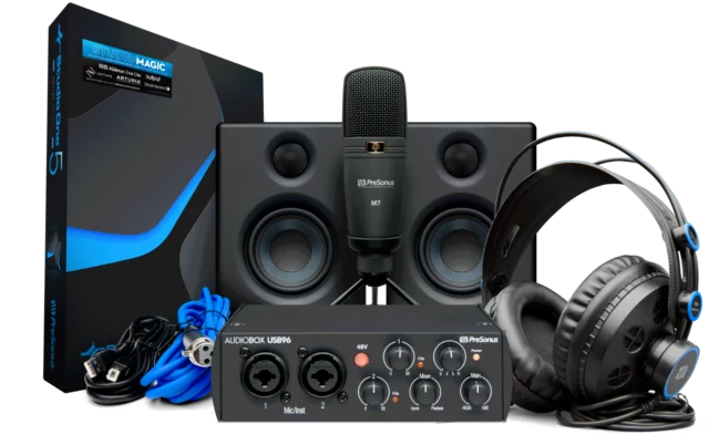 Paquete Bundle Interfaz PreSonus AudioBox USB 96 25th Anniversary