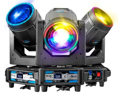 Cabezas Beam 8R con aro LED 250W y estuche