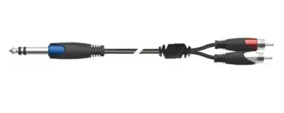 Cable adaptador QuikLok SX/12 de plug 1/4” a RCA de 3 metros