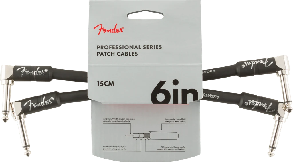 Cable de Parcheo Fender Pro 6" 2 Pack