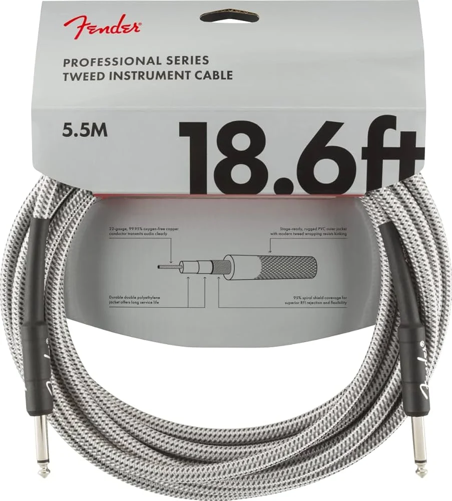 CABLE FENDER PRO SERIES 18.6 PIES BLANCO 0990820069