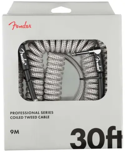 CABLE FENDER PRO SERIES 30 PIES WHITE TWEED 0990823023