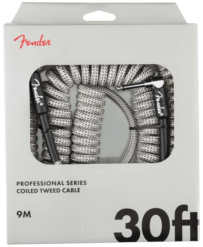 CABLE FENDER PRO SERIES 30 PIES WHITE TWEED 0990823023