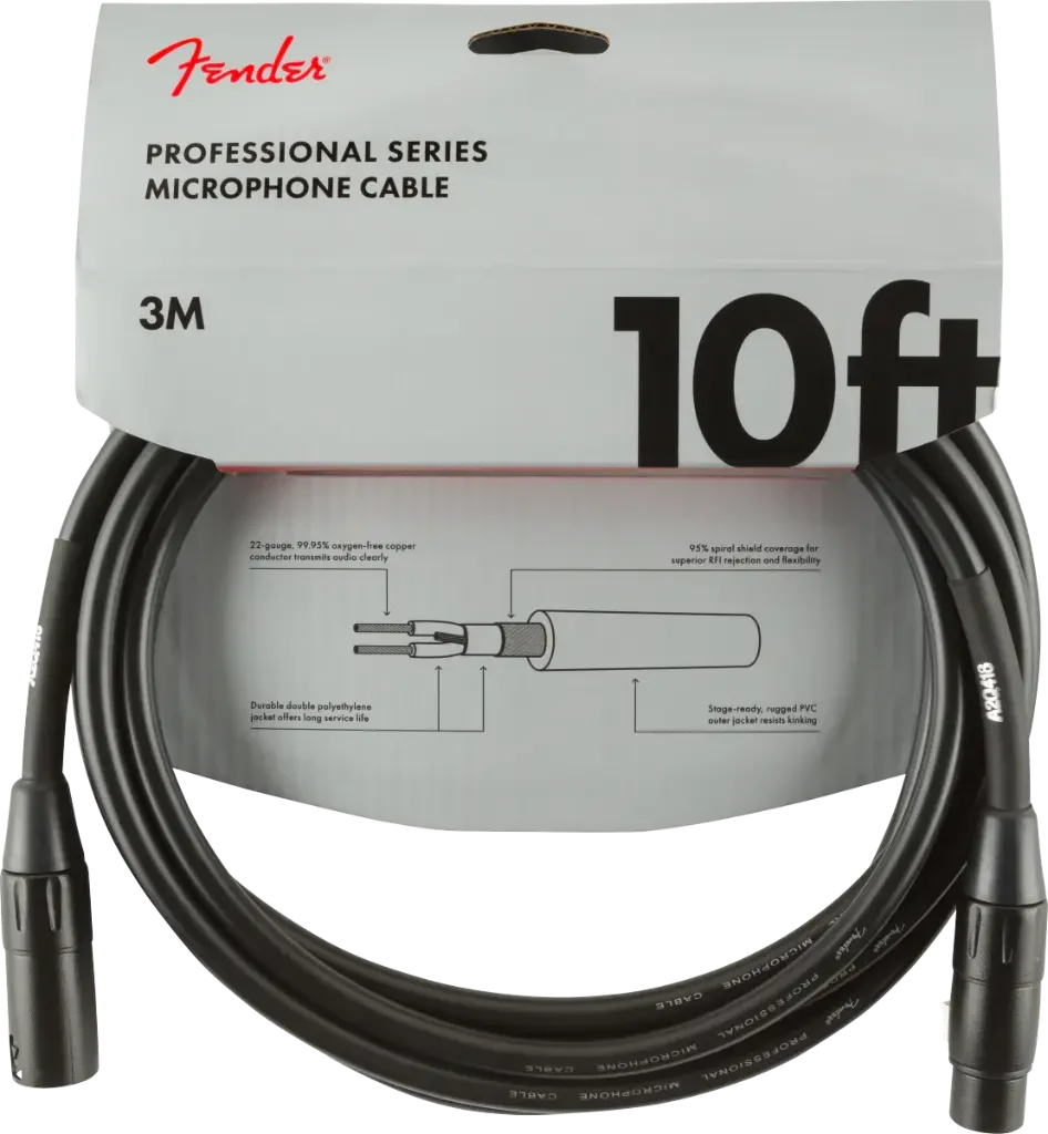 CABLE FENDER PRO SERIES PARA MICRÓFONO 10 PIES 0990820022