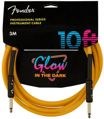 Cable Fender Profesional de 3 Metros Naranja Fosforescente