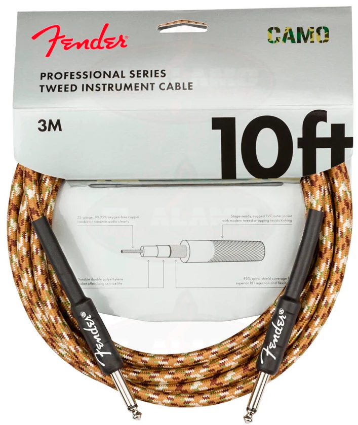 CABLE FENDER PROFESSIONAL SERIES DESERT CAMO 3 METROS PLUG-PLUG 0990810107