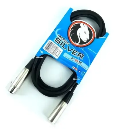 Cable para micrófono alta impedancia XLR-XLR 6 m Moon PBK