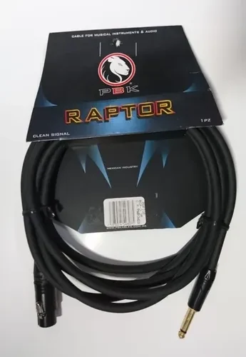 Cable para Instrumento 3 Metros Raptor Canon-Plug KLCP3